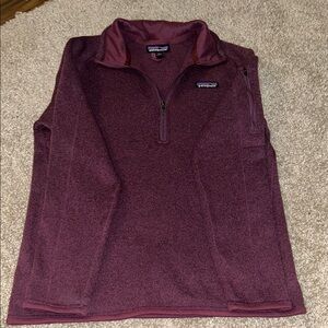 Patagonia Maroon Quarter-Zip Fleece